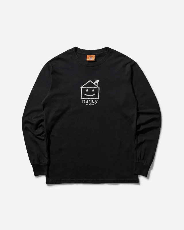 Men's tie - dye t - shirts with a bohemian styleMen's House Longsleeve T-Shirt Black / Grey Men's tie - dye t - shirts with a bohemian styleMen's House Longsleeve T-Shirt Black / Grey