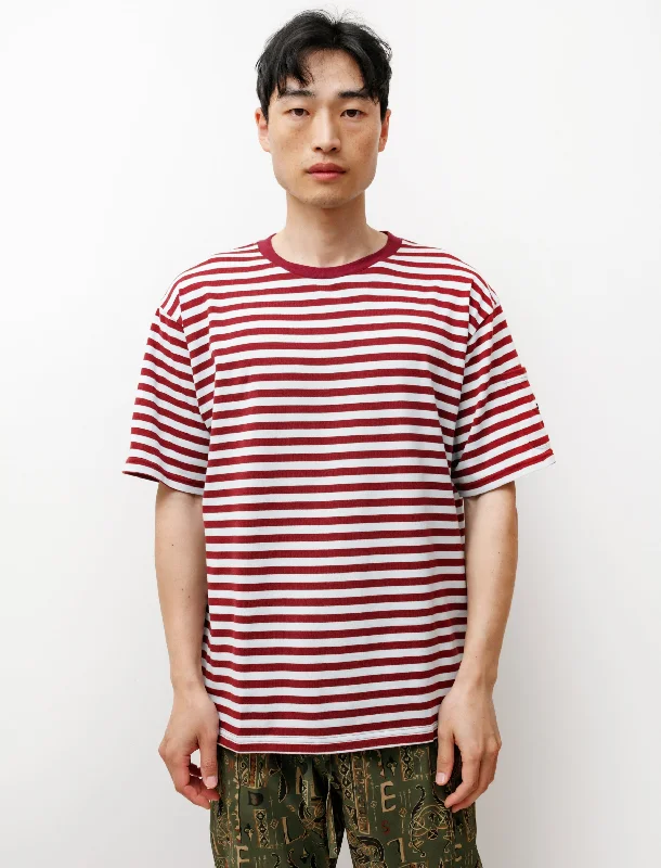 Men's moisture - wicking athletic t - shirts for intense workoutsSS Crewneck T-Shirt Sax/Wine Men's moisture - wicking athletic t - shirts for intense workoutsSS Crewneck T-Shirt Sax/Wine