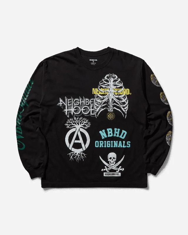 Men's distressed denim - look t - shirts with a rugged appealMen's LS-17 Longsleeve T-Shirt Black Men's distressed denim - look t - shirts with a rugged appealMen's LS-17 Longsleeve T-Shirt Black