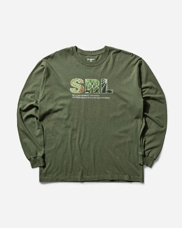 Men's button - front t - shirts with a unique artistic printMen's SRL LS-2 Longsleeve T-Shirt Olive Drab Men's button - front t - shirts with a unique artistic printMen's SRL LS-2 Longsleeve T-Shirt Olive Drab