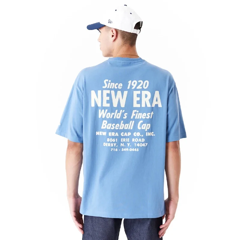Men's antimicrobial t - shirts for odor - free freshness during travelNew Era Graphic Blue Oversized T-Shirt Men's antimicrobial t - shirts for odor - free freshness during travelNew Era Graphic Blue Oversized T-Shirt
