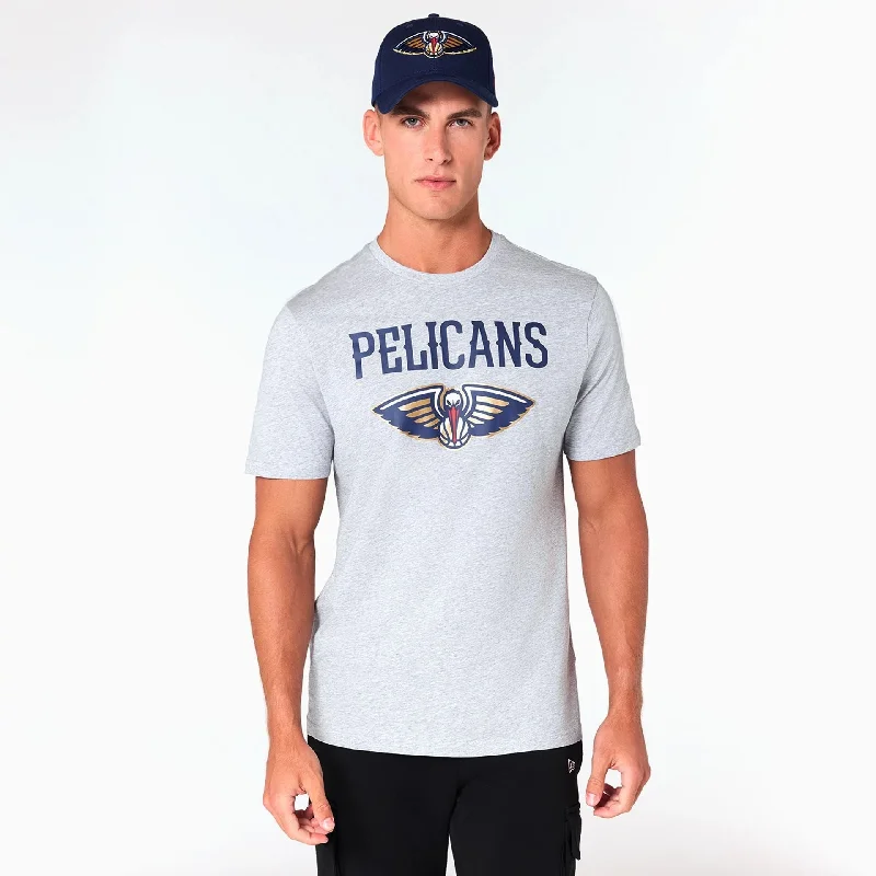 Men's moisture - wicking athletic t - shirts for intense workoutsNew Orleans Pelicans NBA Grey T-Shirt Men's moisture - wicking athletic t - shirts for intense workoutsNew Orleans Pelicans NBA Grey T-Shirt
