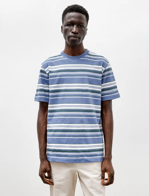 Men's slim - fit graphic t - shirts with vintage rock band printsJohannes Weekend Stripe Calcite Blue Men's slim - fit graphic t - shirts with vintage rock band printsJohannes Weekend Stripe Calcite Blue
