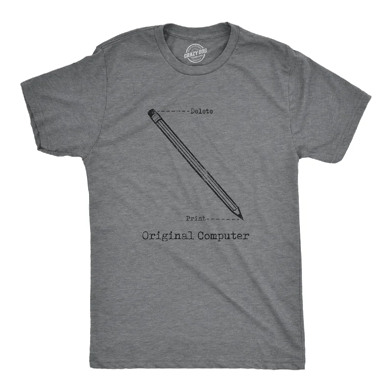 Men's slim - fit graphic t - shirts with vintage rock band printsOriginal Computer Men's T Shirt