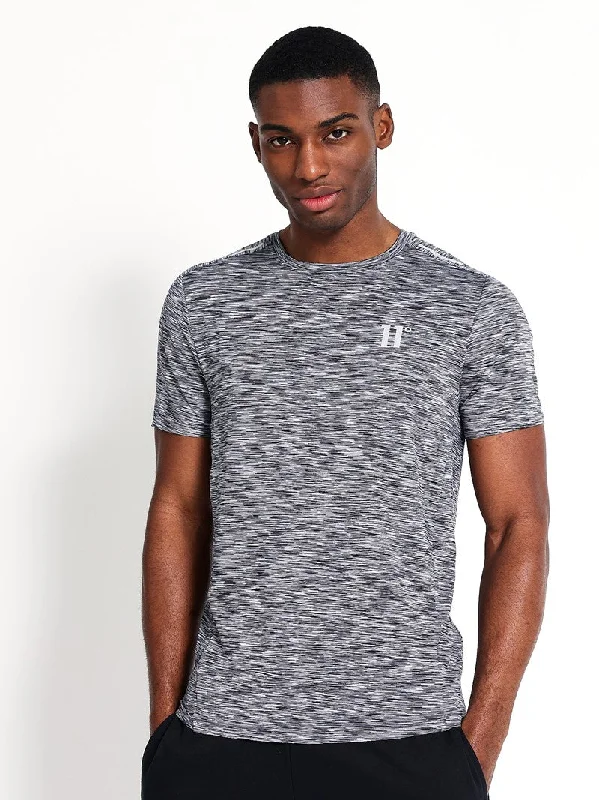 Men's lightweight performance t - shirts for running marathonsOxygen T-Shirt - Black Space Dye