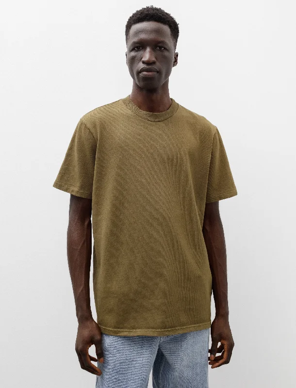 Men's polo t - shirts with a contrast collar for a preppy lookSS Tee Army Green