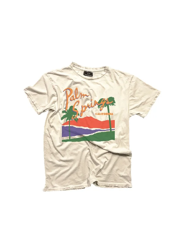 Men's short - sleeve linen t - shirts for summer beach outingsPalm Springs Tee - Antique White Men's short - sleeve linen t - shirts for summer beach outingsPalm Springs Tee - Antique White