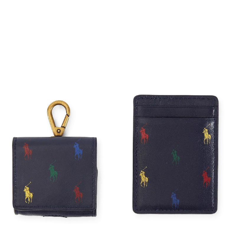 Men's color - block polo shirts with a bold fashion statementAirPods Case & Magnetic Card Case Set Navy/Multi Pony Men's color - block polo shirts with a bold fashion statementAirPods Case & Magnetic Card Case Set Navy/Multi Pony