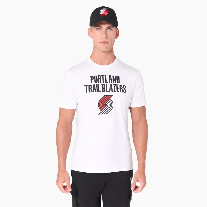 Men's antimicrobial t - shirts for odor - free freshness during travelPortland Trail Blazers NBA White T-Shirt Men's antimicrobial t - shirts for odor - free freshness during travelPortland Trail Blazers NBA White T-Shirt
