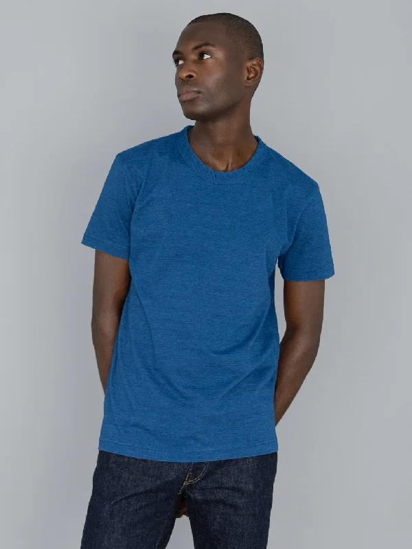 Men's budget - friendly basic polo shirts in multiple colorsPure Blue Japan SS5011-M Middle Indigo Dyed Crewneck T-Shirt Men's budget - friendly basic polo shirts in multiple colorsPure Blue Japan SS5011-M Middle Indigo Dyed Crewneck T-Shirt