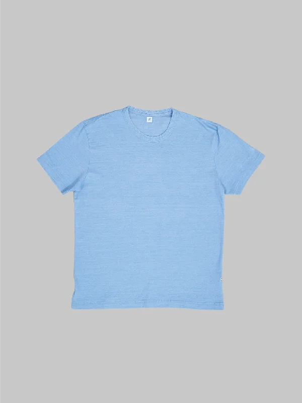 Men's jacquard woven polo shirts with intricate designsPure Blue Japan SS5011-P Pale Indigo Dyed Crewneck T-Shirt Men's jacquard woven polo shirts with intricate designsPure Blue Japan SS5011-P Pale Indigo Dyed Crewneck T-Shirt