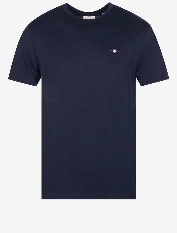 Men's button - front t - shirts with a unique artistic printRegular Shield Short Sleeve T-Shirt Evening Blue Men's button - front t - shirts with a unique artistic printRegular Shield Short Sleeve T-Shirt Evening Blue