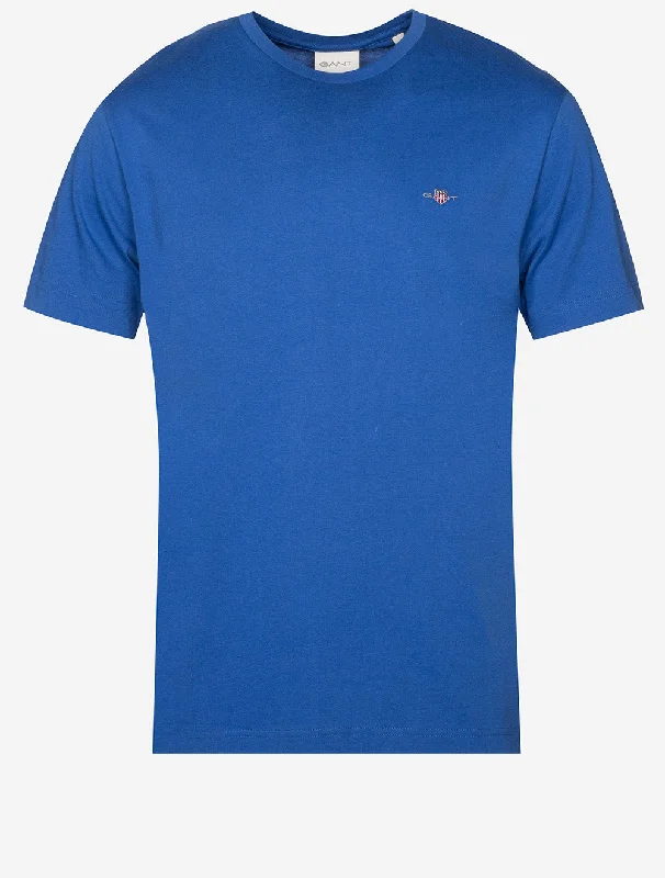 Men's thermal t - shirts with a high - neck design for cold weatherRegular Shield Short Sleeve T-Shirt Rich Blue Men's thermal t - shirts with a high - neck design for cold weatherRegular Shield Short Sleeve T-Shirt Rich Blue