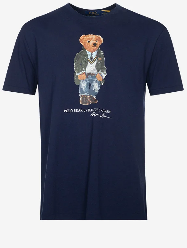 Men's UV - protection t - shirts for outdoor activities in the sunClassic Fit Polo Bear Jersey T-Shirt Navy Men's UV - protection t - shirts for outdoor activities in the sunClassic Fit Polo Bear Jersey T-Shirt Navy