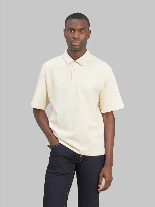 Men's plus size golf polo shirts in moisture wicking fabricSamurai Jeans SJST-SC04 Japanese Cotton Polo Natural Men's plus size golf polo shirts in moisture wicking fabricSamurai Jeans SJST-SC04 Japanese Cotton Polo Natural
