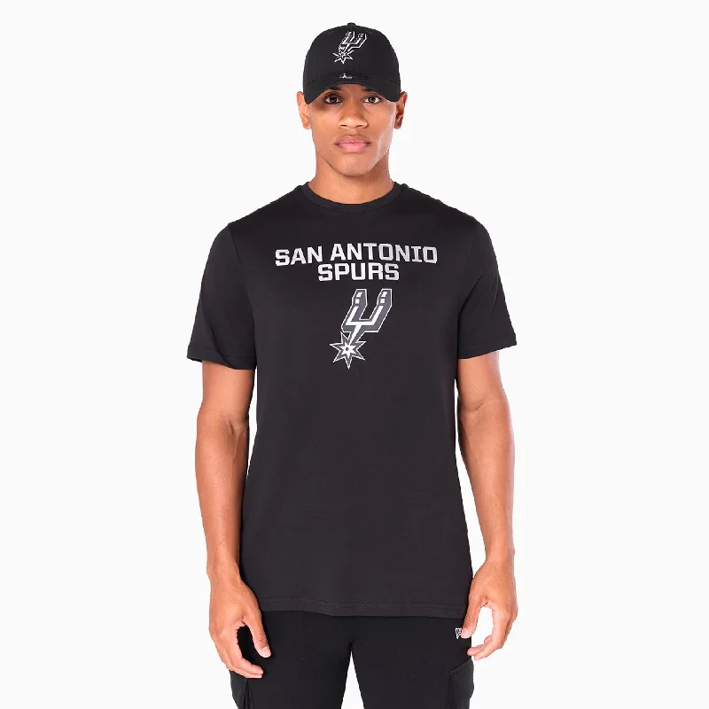 Men's smart - casual checkered t - shirts for semi - formal occasionsSan Antonio Spurs NBA Black T-Shirt Men's smart - casual checkered t - shirts for semi - formal occasionsSan Antonio Spurs NBA Black T-Shirt