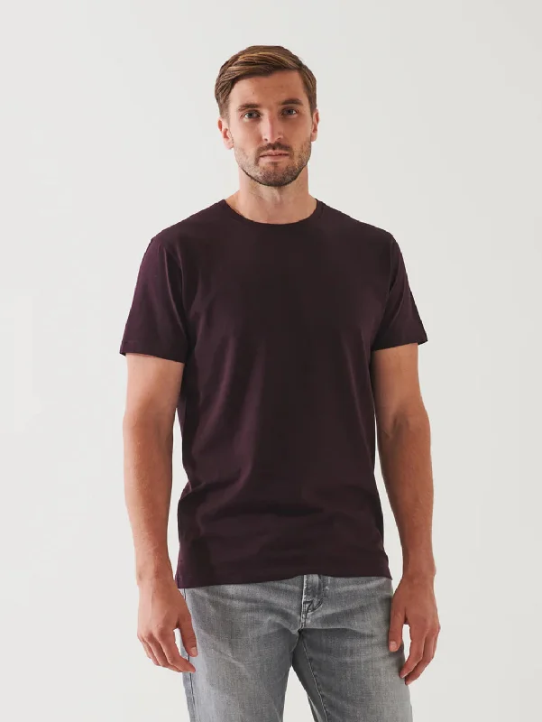 Men's thermal t - shirts with a high - neck design for cold weatherIconic Pima Crew Neck T-Shirt - Bordeaux Men's thermal t - shirts with a high - neck design for cold weatherIconic Pima Crew Neck T-Shirt - Bordeaux