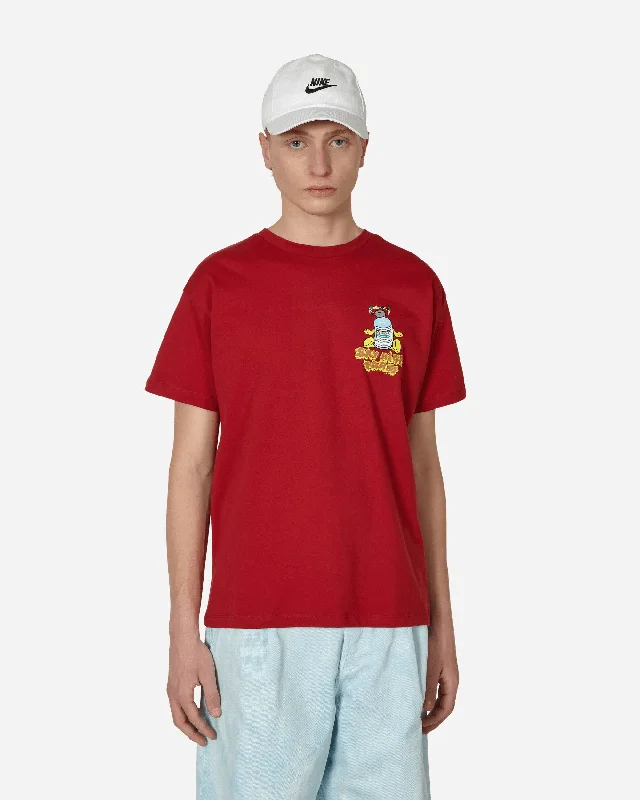 Men's tie - dye t - shirts with a bohemian styleFlatbush Printed T-Shirt Red