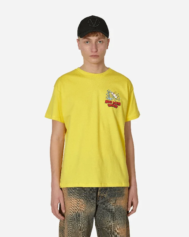 Men's organic cotton crew - neck t - shirts for everyday comfortFlatbush Printed T-Shirt Yellow Men's organic cotton crew - neck t - shirts for everyday comfortFlatbush Printed T-Shirt Yellow