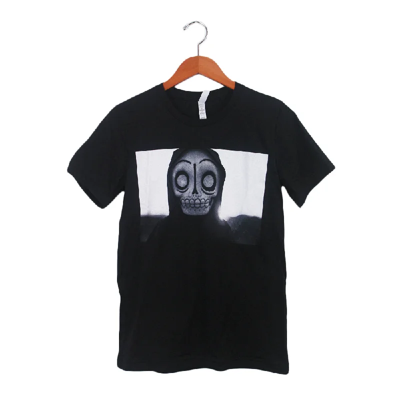 Men's button - front t - shirts with a unique artistic printSkull - Tee