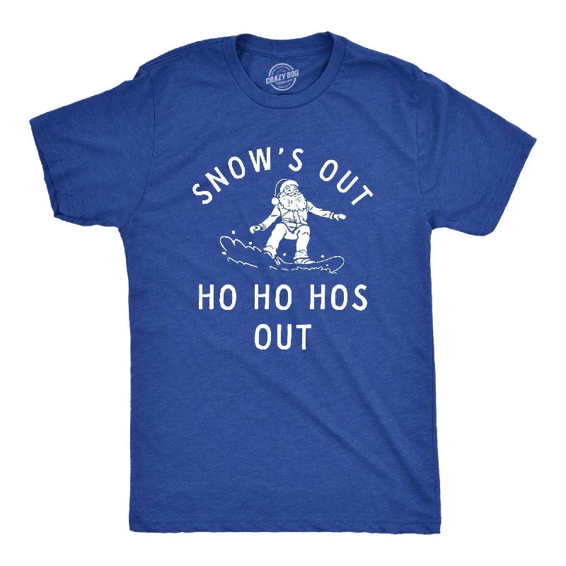 Men's mock - neck t - shirts with a modern and sleek styleSnows Out Ho Ho Hos Out Men's T Shirt Men's mock - neck t - shirts with a modern and sleek styleSnows Out Ho Ho Hos Out Men's T Shirt