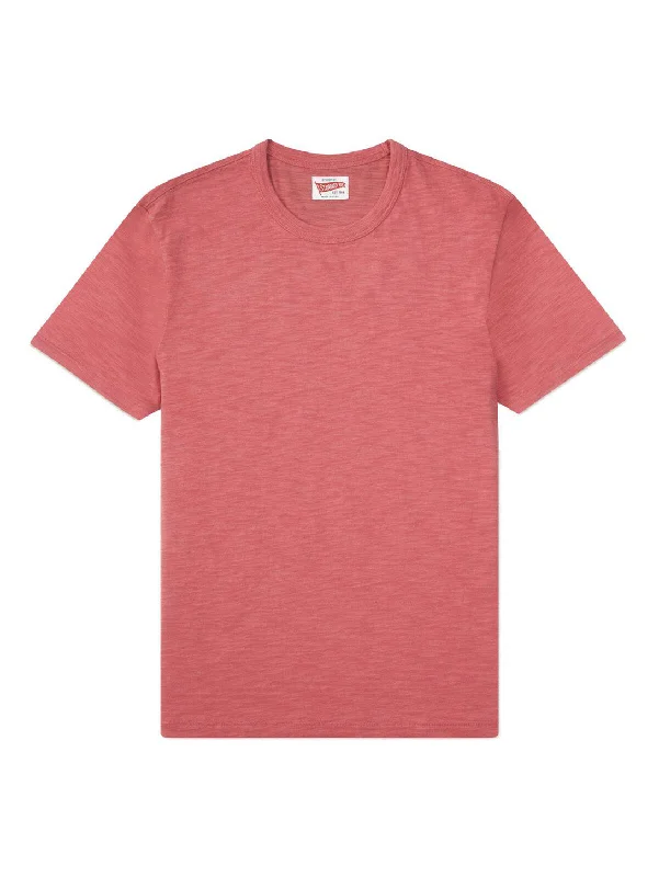 Men's antimicrobial t - shirts for odor - free freshness during travelShort Sleeve Slub Tee - ACK Red Men's antimicrobial t - shirts for odor - free freshness during travelShort Sleeve Slub Tee - ACK Red