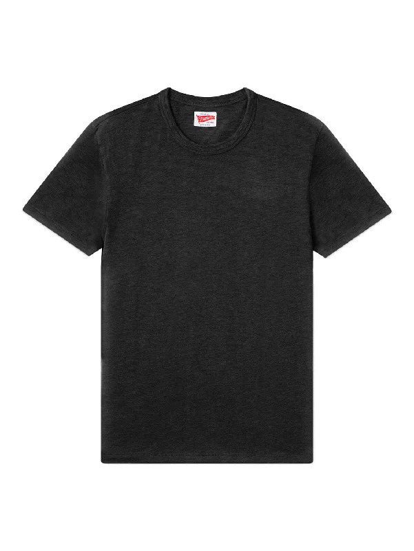 Men's eco - friendly recycled t - shirts for sustainable fashion choicesShort Sleeve Slub Tee - Black Men's eco - friendly recycled t - shirts for sustainable fashion choicesShort Sleeve Slub Tee - Black