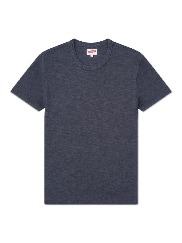 Men's thermal t - shirts with a high - neck design for cold weatherShort Sleeve Slub Tee - Indigo Men's thermal t - shirts with a high - neck design for cold weatherShort Sleeve Slub Tee - Indigo