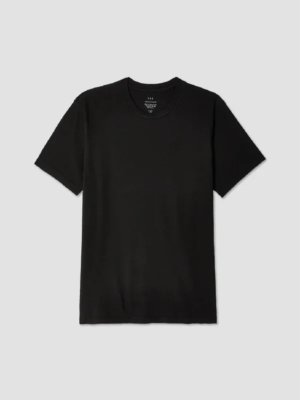 Men's smart - casual checkered t - shirts for semi - formal occasionsSupima Crew Tee - Black Men's smart - casual checkered t - shirts for semi - formal occasionsSupima Crew Tee - Black