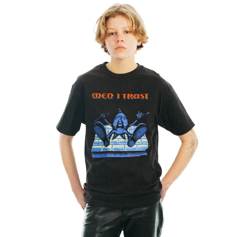 Men's plus - size pocket t - shirts with a classic lookT-Shirt - Egg Fellow - Black