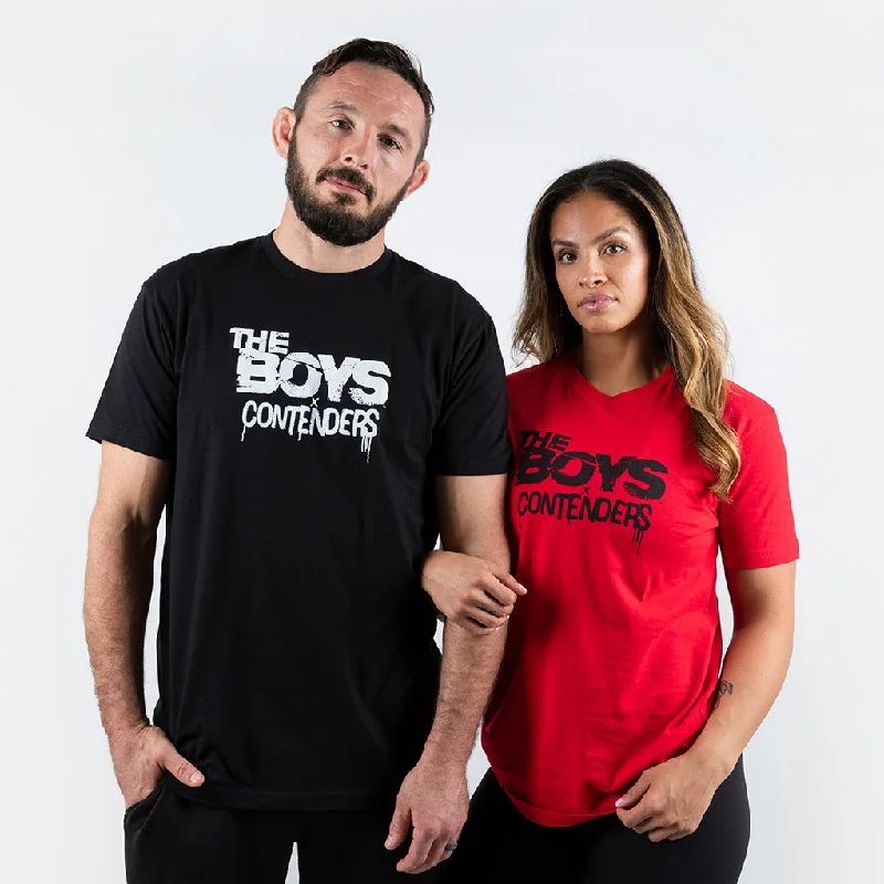 Men's v - neck muscle t - shirts for a body - building aestheticTHE BOYS LOGO SHORT SLEEVE SHIRT Men's v - neck muscle t - shirts for a body - building aestheticTHE BOYS LOGO SHORT SLEEVE SHIRT
