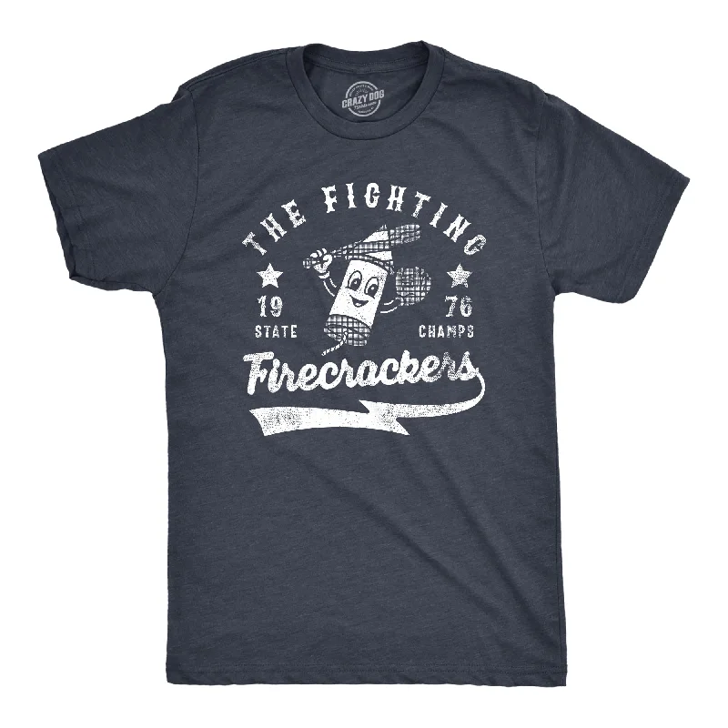Men's slim - fit graphic t - shirts with vintage rock band printsThe Fighting Firecrackers Men's T Shirt Men's slim - fit graphic t - shirts with vintage rock band printsThe Fighting Firecrackers Men's T Shirt