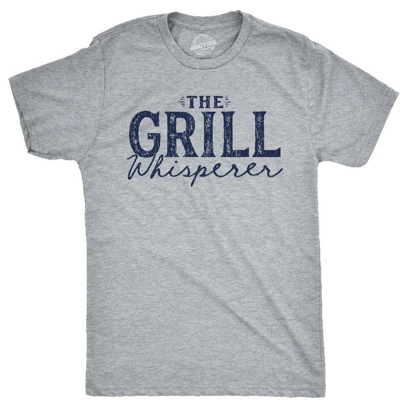 Men's button - front t - shirts with a unique artistic printThe Grill Whisperer Men's T Shirt Men's button - front t - shirts with a unique artistic printThe Grill Whisperer Men's T Shirt