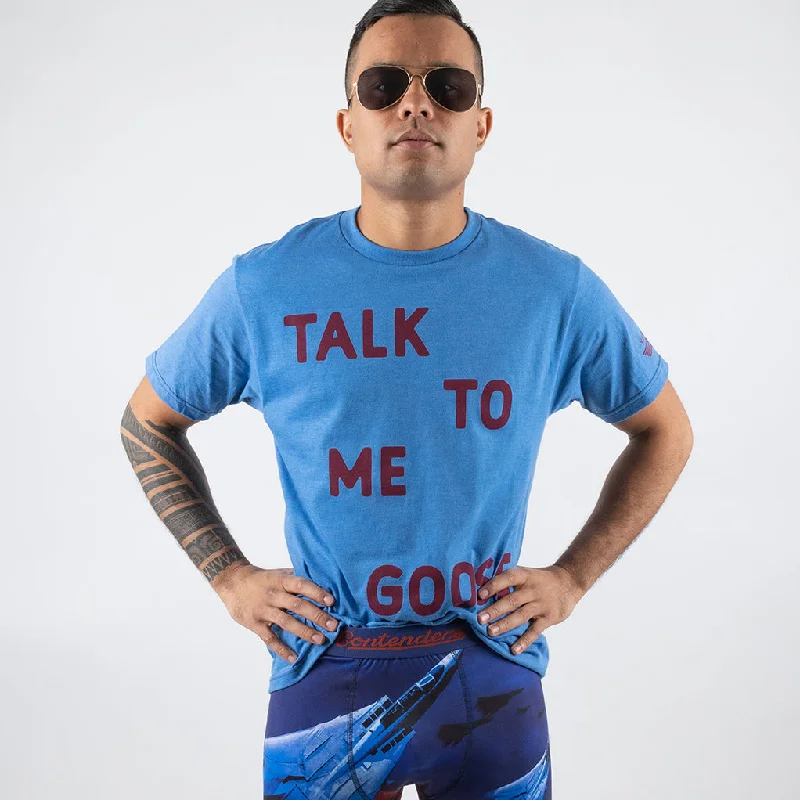 Men's moisture - wicking athletic t - shirts for intense workoutsTOP GUN TALK TO ME GOOSE SHIRT Men's moisture - wicking athletic t - shirts for intense workoutsTOP GUN TALK TO ME GOOSE SHIRT