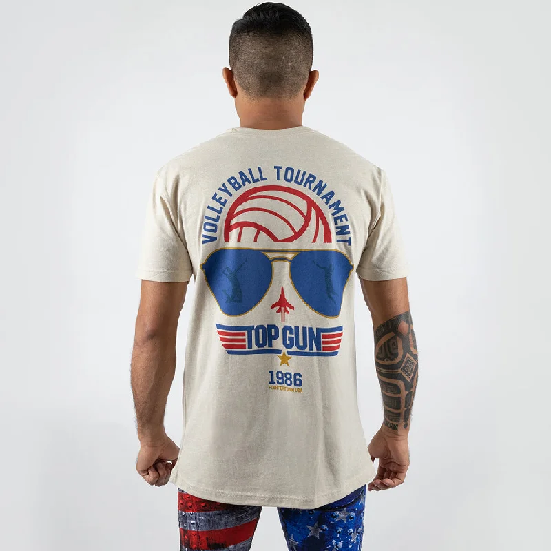 Men's organic cotton crew - neck t - shirts for everyday comfortTOP GUN VOLLEYBALL TOURNEY SHIRT Men's organic cotton crew - neck t - shirts for everyday comfortTOP GUN VOLLEYBALL TOURNEY SHIRT