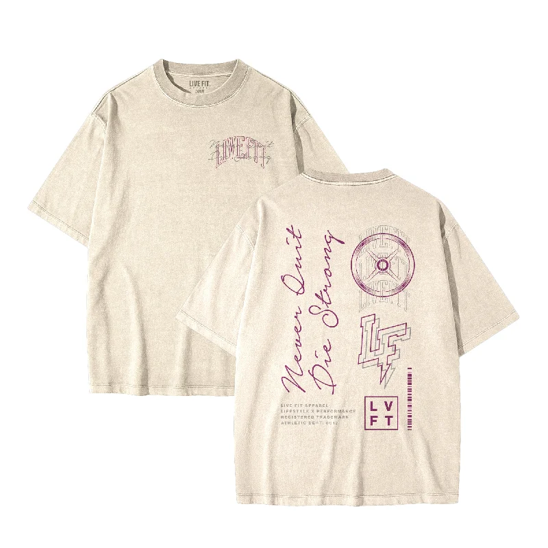Men's distressed denim - look t - shirts with a rugged appealTrust The Iron Tee - Cream Men's distressed denim - look t - shirts with a rugged appealTrust The Iron Tee - Cream