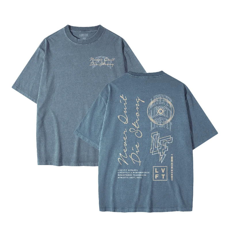Men's polo t - shirts with a contrast collar for a preppy lookTrust The Iron Tee - Faded Denim Men's polo t - shirts with a contrast collar for a preppy lookTrust The Iron Tee - Faded Denim
