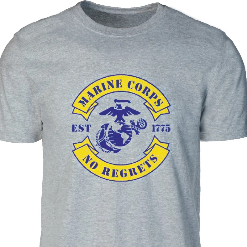 Men's organic cotton crew - neck t - shirts for everyday comfortUSMC No Regrets T-shirt Men's organic cotton crew - neck t - shirts for everyday comfortUSMC No Regrets T-shirt