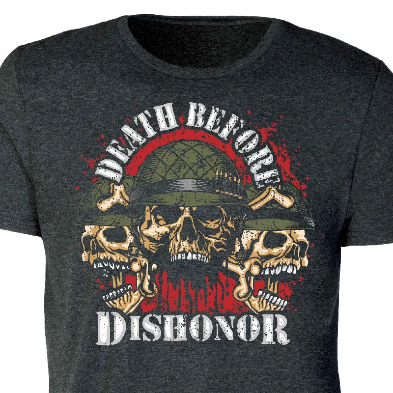 Men's long - sleeve henley t - shirts with button - down placketsDeath Before Dishonor T-shirt Men's long - sleeve henley t - shirts with button - down placketsDeath Before Dishonor T-shirt