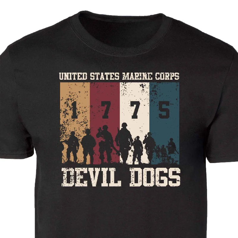Men's eco - friendly recycled t - shirts for sustainable fashion choicesUSMC 1775 Devil Dogs T-shirt Men's eco - friendly recycled t - shirts for sustainable fashion choicesUSMC 1775 Devil Dogs T-shirt