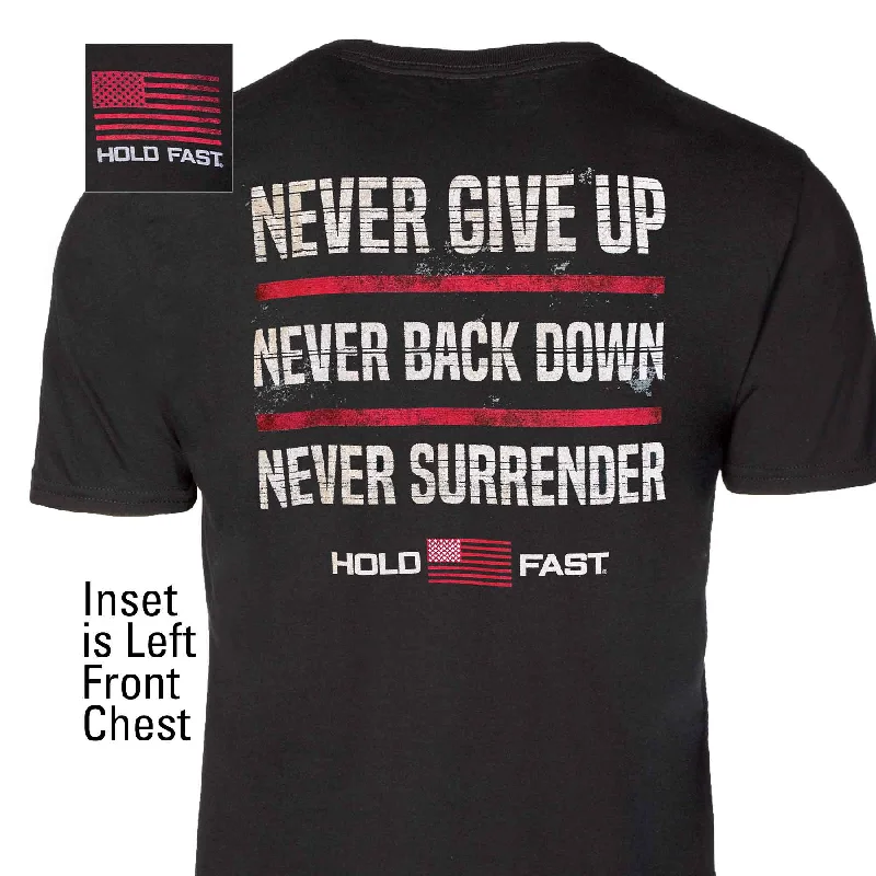 Men's long - sleeve henley t - shirts with button - down placketsNever Give Up T-shirt Men's long - sleeve henley t - shirts with button - down placketsNever Give Up T-shirt