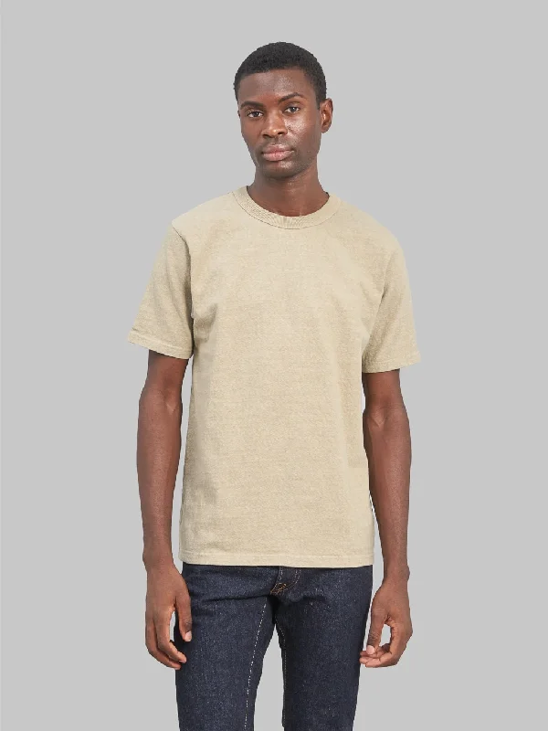 Men's stretchable athletic polo shirts for fitness workoutsUES No.8 Slub Nep Short Sleeve T-Shirt Beige Men's stretchable athletic polo shirts for fitness workoutsUES No.8 Slub Nep Short Sleeve T-Shirt Beige