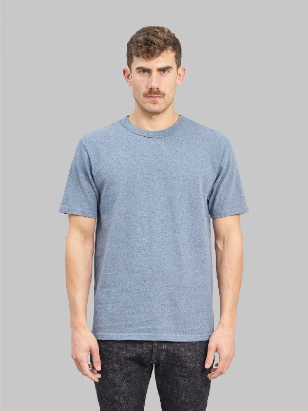 Men's UV - protected polo shirts for outdoor gardeningUES Recycled Denim Short Sleeve T-Shirt Blue Men's UV - protected polo shirts for outdoor gardeningUES Recycled Denim Short Sleeve T-Shirt Blue