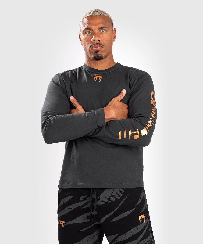 Men's long - sleeve henley t - shirts with button - down placketsUFC Adrenaline by Venum Fight Week Men’s Long Sleeve T-Shirt - Charcoal Grey Men's long - sleeve henley t - shirts with button - down placketsUFC Adrenaline by Venum Fight Week Men’s Long Sleeve T-Shirt - Charcoal Grey