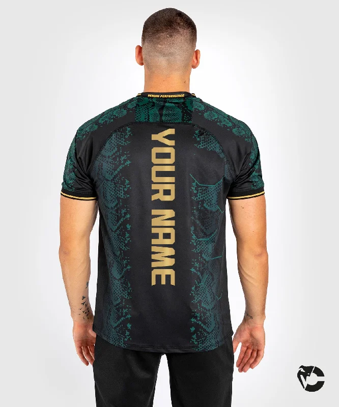Men's eco - friendly recycled t - shirts for sustainable fashion choicesUFC Adrenaline by Venum Personalized Authentic Fight Night Men’s Jersey - Emerald Edition - Green/Black/Gold Men's eco - friendly recycled t - shirts for sustainable fashion choicesUFC Adrenaline by Venum Personalized Authentic Fight Night Men’s Jersey - Emerald Edition - Green/Black/Gold