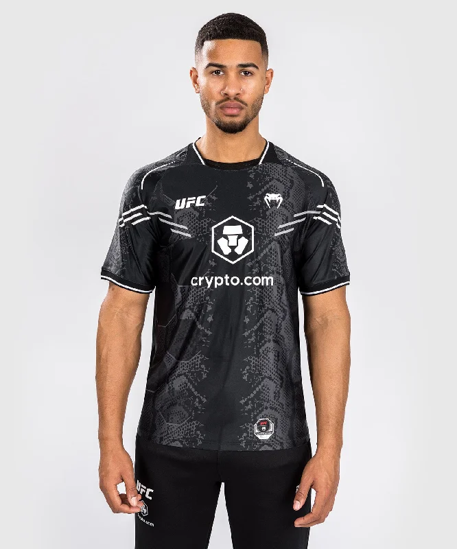 Men's polo t - shirts with a contrast collar for a preppy lookUFC Adrenaline by Venum Authentic Fight Night Men’s Walkout Jersey - Black Men's polo t - shirts with a contrast collar for a preppy lookUFC Adrenaline by Venum Authentic Fight Night Men’s Walkout Jersey - Black