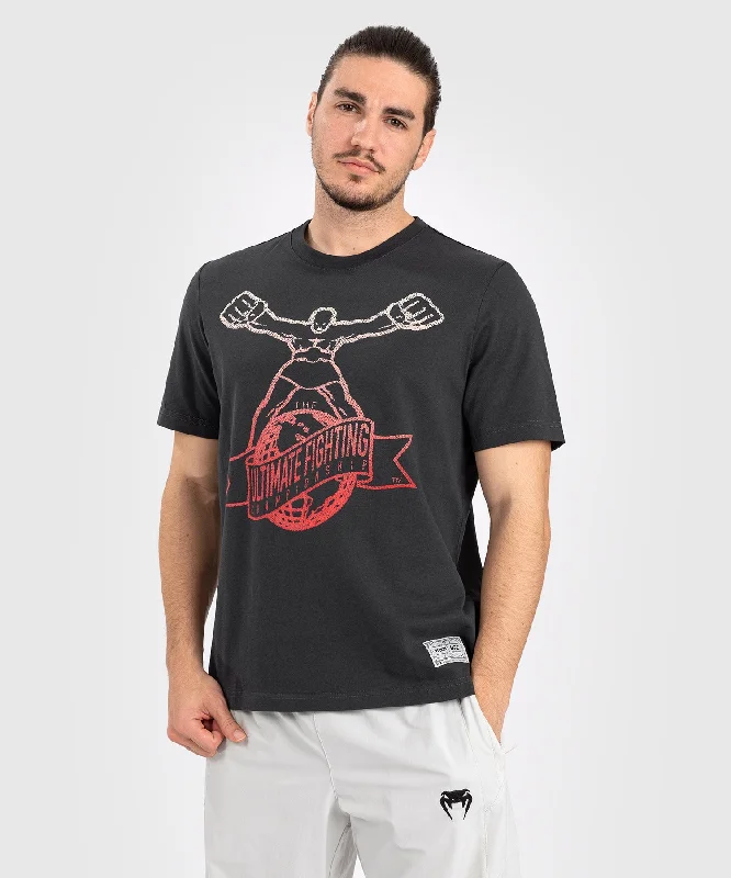 Men's plus - size pocket t - shirts with a classic lookUFC by Venum Ulti-Man T-Shirt - Grey/Red Men's plus - size pocket t - shirts with a classic lookUFC by Venum Ulti-Man T-Shirt - Grey/Red