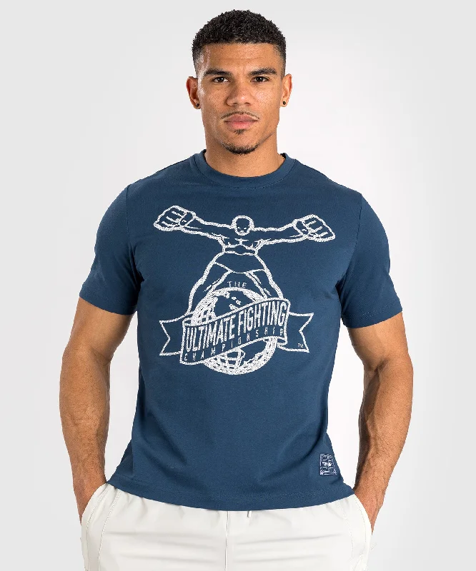 Men's moisture - wicking athletic t - shirts for intense workoutsUFC by Venum Ulti-Man T-Shirt - Navy Blue/ White Men's moisture - wicking athletic t - shirts for intense workoutsUFC by Venum Ulti-Man T-Shirt - Navy Blue/ White