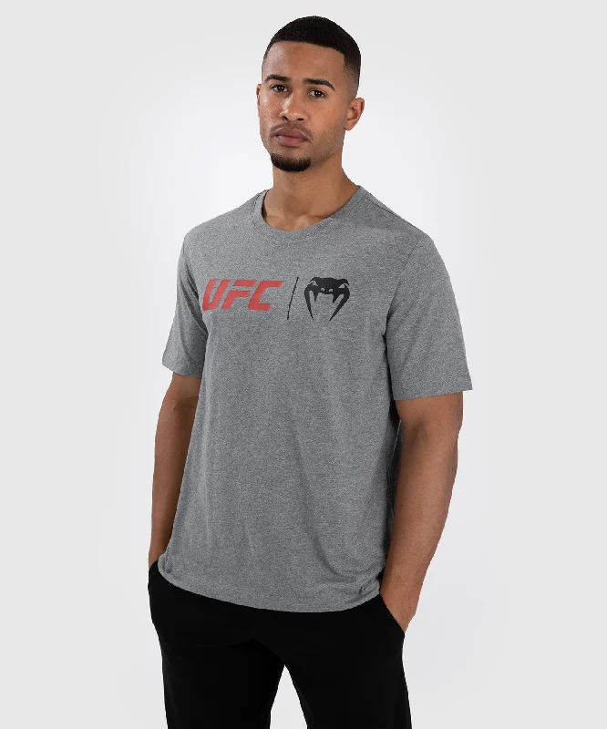 Men's lightweight performance t - shirts for running marathonsUFC Venum Classic T-Shirt - Grey/Red Men's lightweight performance t - shirts for running marathonsUFC Venum Classic T-Shirt - Grey/Red