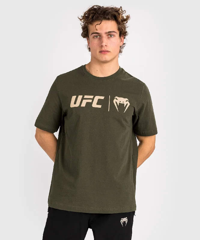 Men's slim - fit graphic t - shirts with vintage rock band printsUFC Venum Classic T-Shirt - Khaki/Bronze Men's slim - fit graphic t - shirts with vintage rock band printsUFC Venum Classic T-Shirt - Khaki/Bronze